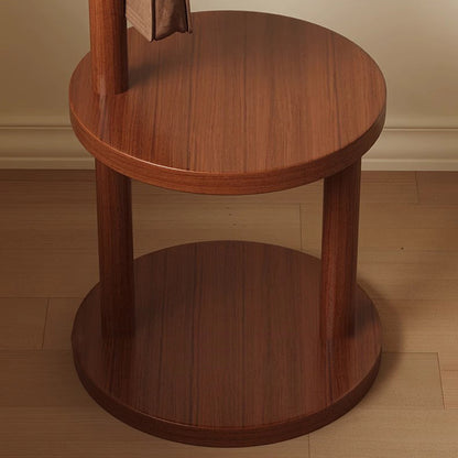 Modern Minimalist Tree-Shaped Cylindrical Round Pine Wood Medium Density Fiberboard Hall Tree For Bedroom & Entryways