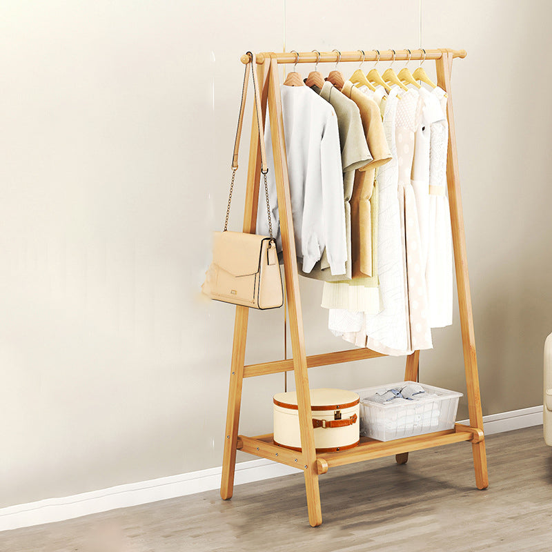 Contemporary Scandinavian Rectangular Triangle Nan Bamboo Hall Tree 1/2 Tier For Bedroom & Entryways