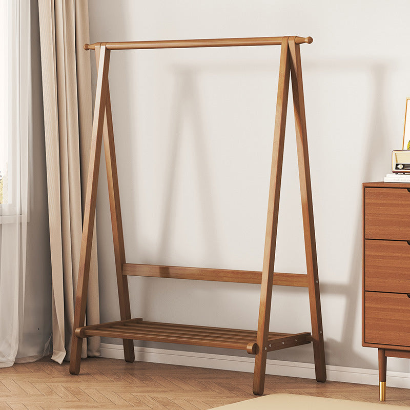 Contemporary Scandinavian Rectangular Triangle Nan Bamboo Hall Tree 1/2 Tier For Bedroom & Entryways