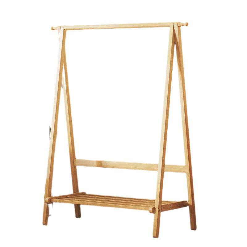 Contemporary Scandinavian Rectangular Triangle Nan Bamboo Hall Tree 1/2 Tier For Bedroom & Entryways