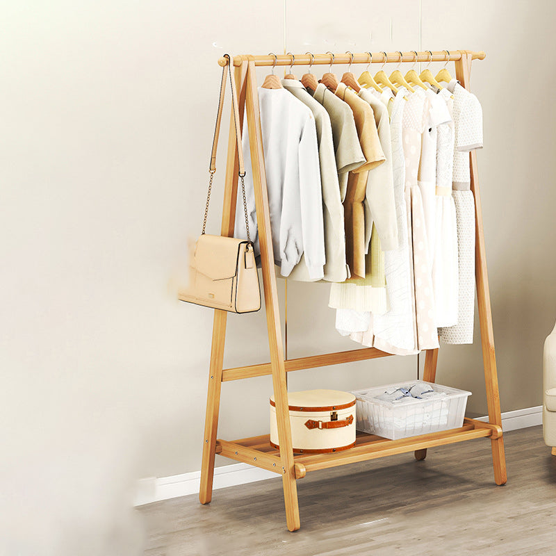 Contemporary Scandinavian Rectangular Triangle Nan Bamboo Hall Tree 1/2 Tier For Bedroom & Entryways