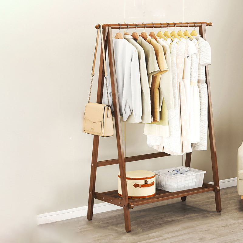 Contemporary Scandinavian Rectangular Triangle Nan Bamboo Hall Tree 1/2 Tier For Bedroom & Entryways
