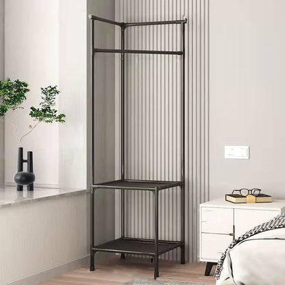 Modern Minimalist Rectangular Steel Corner Shelf Unit Hall Tree 2/3 Tier For Bedroom & Entryways