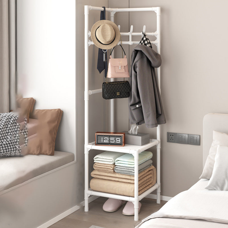 Modern Minimalist Rectangular Steel Corner Shelf Unit Hall Tree 2/3 Tier For Bedroom & Entryways