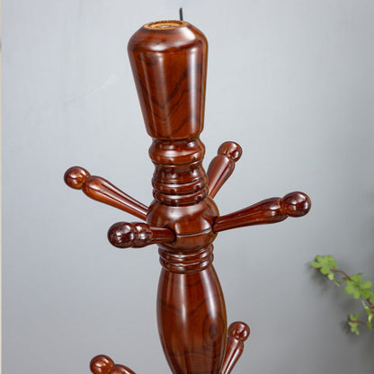 Traditional Chinese Cylindrical Triangular White Ash Solid Wood Hall Tree For Bedroom & Entryways