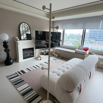Modern Minimalist Cylindrical Sphere Carbon Steel Plastic Marble Hall Tree For Bedroom & Entryways