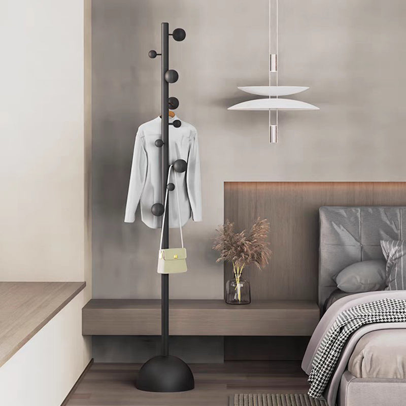 Modern Minimalist Cylindrical Sphere Carbon Steel Plastic Marble Hall Tree For Bedroom & Entryways