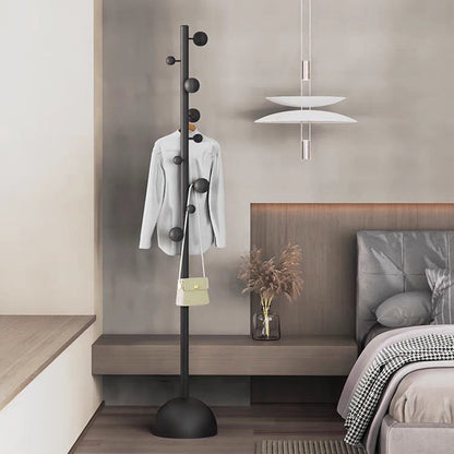 Modern Minimalist Cylindrical Sphere Carbon Steel Plastic Marble Hall Tree For Bedroom & Entryways