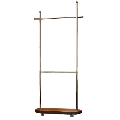 Modern Minimalist Rectangular Carbon Steel Medium Density Fiberboard Movable Hall Tree For Bedroom & Entryways