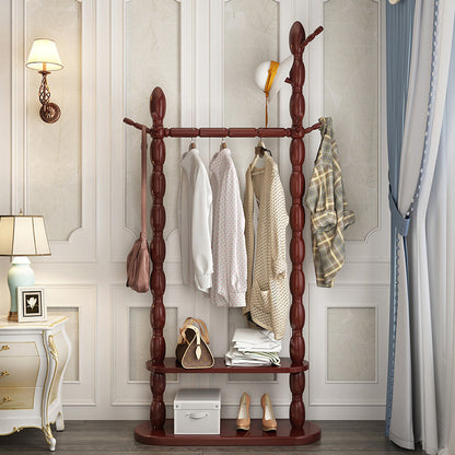 Contemporary Nordic Cylindrical Rectangular Solid Wood Resin Medium Density Fiberboard Hall Tree 2/3 Tier For Bedroom & Entryways