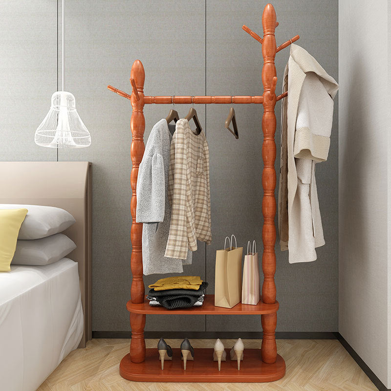 Contemporary Nordic Cylindrical Rectangular Solid Wood Resin Medium Density Fiberboard Hall Tree 2/3 Tier For Bedroom & Entryways