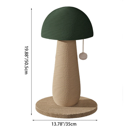 Contemporary Creative Cylindrical Mushroom-Shaped Clown Hat Medium Density Fiberboard Hemp Rope Cat Tower For Bedroom