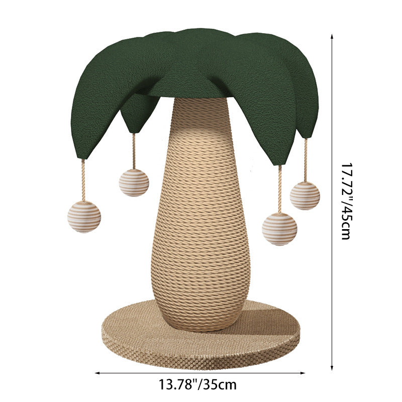Contemporary Creative Cylindrical Mushroom-Shaped Clown Hat Medium Density Fiberboard Hemp Rope Cat Tower For Bedroom