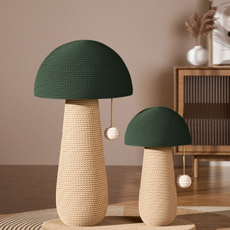 Contemporary Creative Cylindrical Mushroom-Shaped Clown Hat Medium Density Fiberboard Hemp Rope Cat Tower For Bedroom