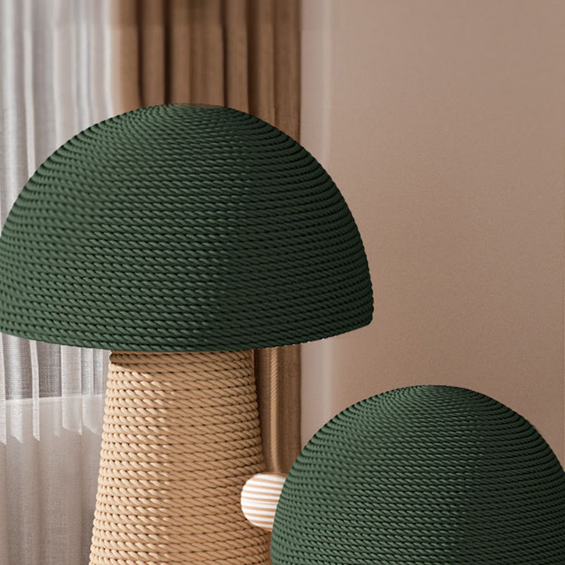 Contemporary Creative Cylindrical Mushroom-Shaped Clown Hat Medium Density Fiberboard Hemp Rope Cat Tower For Bedroom