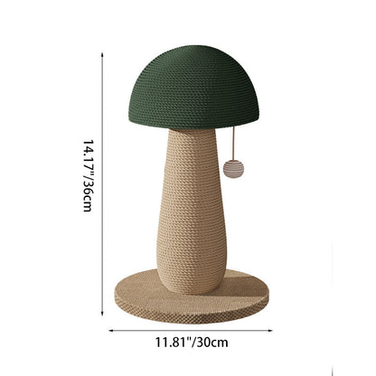 Contemporary Creative Cylindrical Mushroom-Shaped Clown Hat Medium Density Fiberboard Hemp Rope Cat Tower For Bedroom