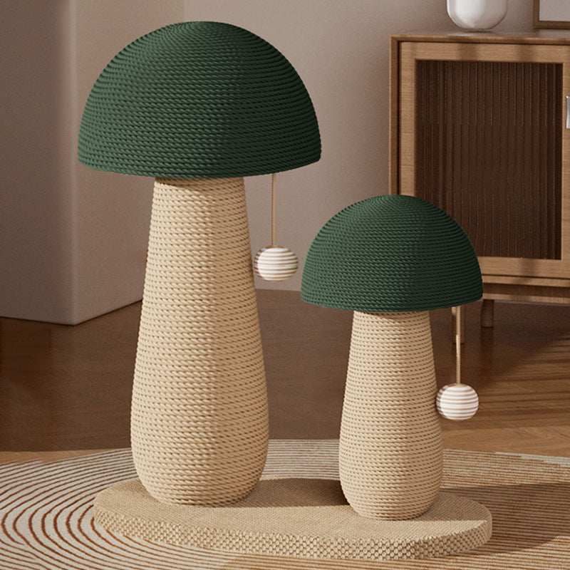 Contemporary Creative Cylindrical Mushroom-Shaped Clown Hat Medium Density Fiberboard Hemp Rope Cat Tower For Bedroom