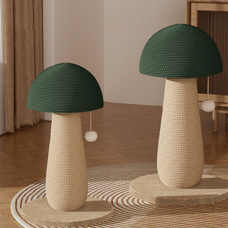 Contemporary Creative Cylindrical Mushroom-Shaped Clown Hat Medium Density Fiberboard Hemp Rope Cat Tower For Bedroom