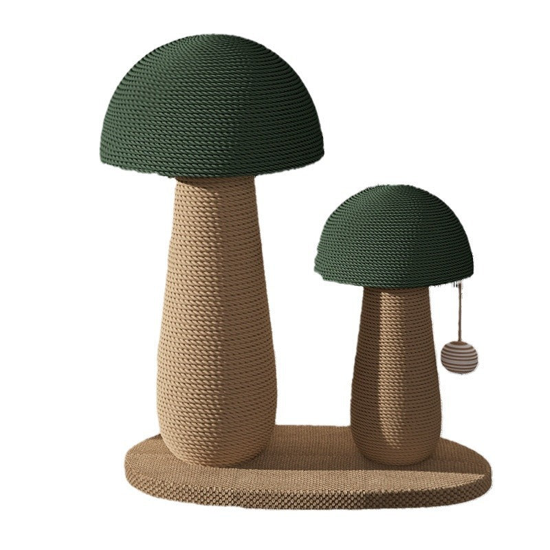 Contemporary Creative Cylindrical Mushroom-Shaped Clown Hat Medium Density Fiberboard Hemp Rope Cat Tower For Bedroom