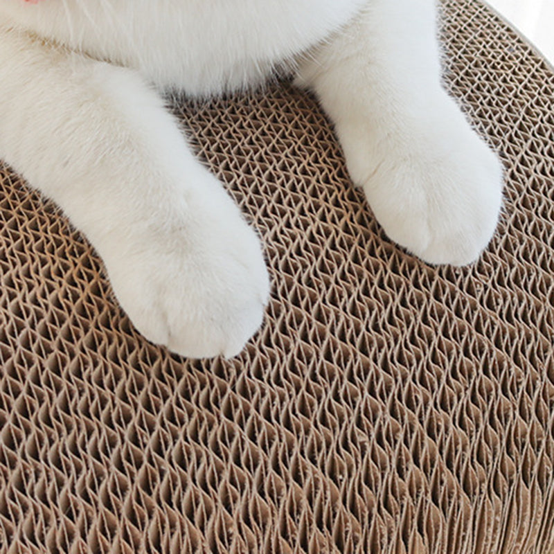 Contemporary Creative Oval Tunnel Corrugated Cardboard Cat Scratcher & Cat Bed For Bedroom