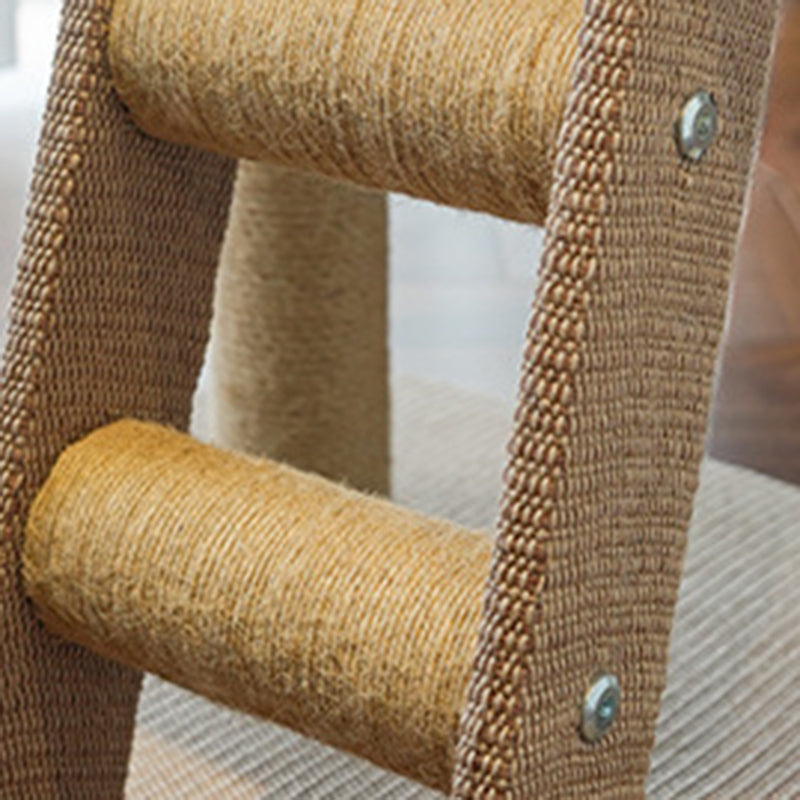 Contemporary Creative Rectangular Ladder Spherical Cylindrical Medium Density Fiberboard Hemp Rope Hemp Fabric Cooling Mat Cat Tree For Bedroom