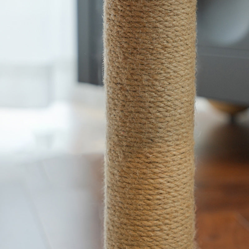 Contemporary Creative Rectangular Ladder Spherical Cylindrical Medium Density Fiberboard Hemp Rope Hemp Fabric Cooling Mat Cat Tree For Bedroom