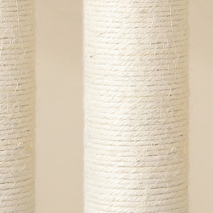 Contemporary Creative Cylindrical Star & Moon Design Teddy Plush Medium Density Fiberboard Hemp Rope Cat Tree For Bedroom