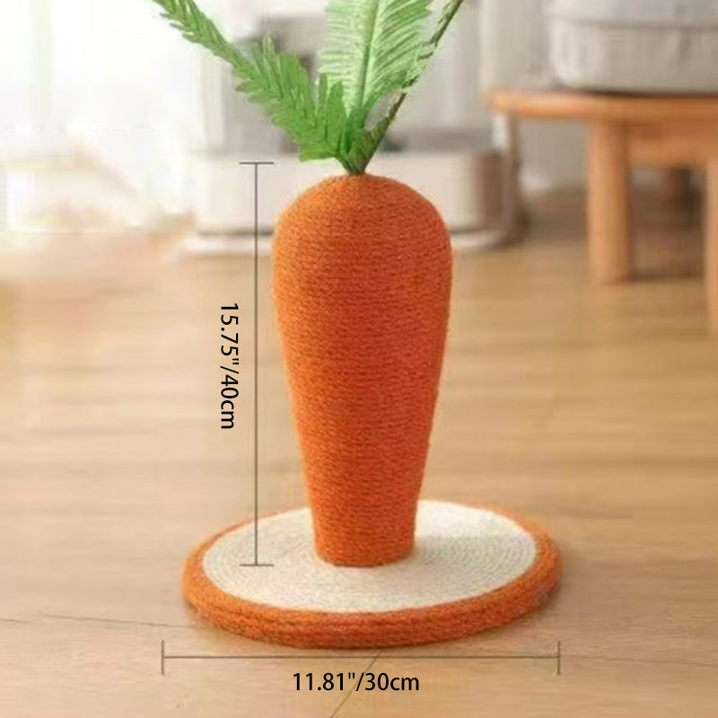 Contemporary Creative Cylindrical Carrot-Shaped Sisal Rope Cat Tree Cat Tower For Bedroom
