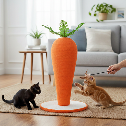 Contemporary Creative Cylindrical Carrot-Shaped Sisal Rope Cat Tree Cat Tower For Bedroom