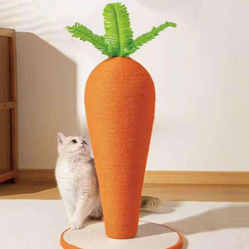 Contemporary Creative Cylindrical Carrot-Shaped Sisal Rope Cat Tree Cat Tower For Bedroom