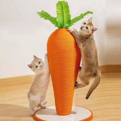 Contemporary Creative Cylindrical Carrot-Shaped Sisal Rope Cat Tree Cat Tower For Bedroom