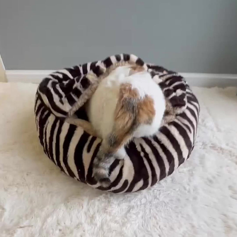 Contemporary Creative Round Arctic Fleece Long-Pile Plush Sherpa Fabric PP Cotton Colorful Warmth Pet Cat Bed Dog Bed For Bedroom