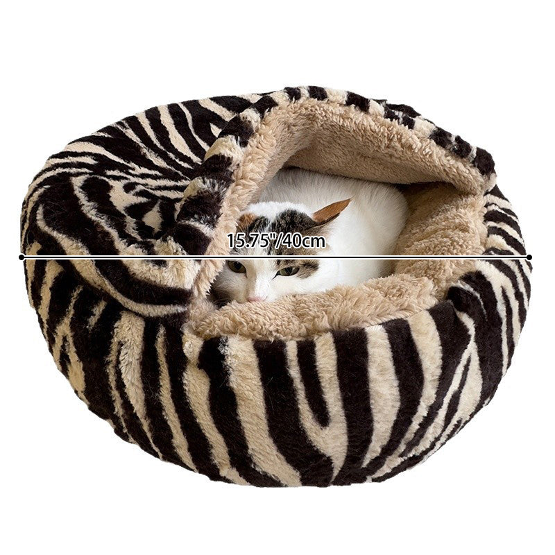Contemporary Creative Round Arctic Fleece Long-Pile Plush Sherpa Fabric PP Cotton Colorful Warmth Pet Cat Bed Dog Bed For Bedroom
