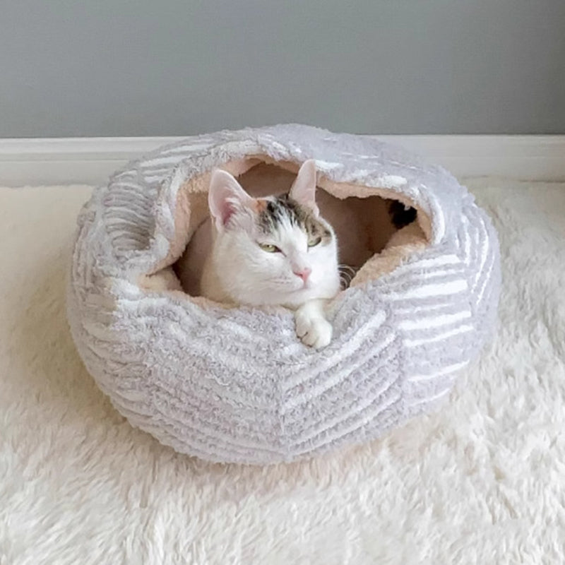 Contemporary Creative Round Arctic Fleece Long-Pile Plush Sherpa Fabric PP Cotton Colorful Warmth Pet Cat Bed Dog Bed For Bedroom