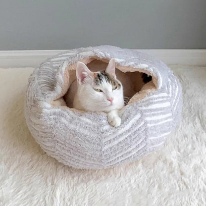 Contemporary Creative Round Arctic Fleece Long-Pile Plush Sherpa Fabric PP Cotton Colorful Warmth Pet Cat Bed Dog Bed For Bedroom