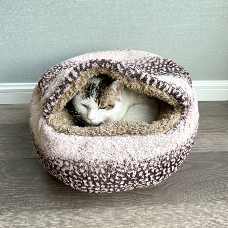 Contemporary Creative Round Arctic Fleece Long-Pile Plush Sherpa Fabric PP Cotton Colorful Warmth Pet Cat Bed Dog Bed For Bedroom