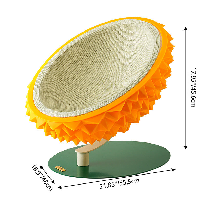 Contemporary Creative Oval Durian-Shaped Hemp Rope Silicone Metal Pet Bed Cat Bed For Bedroom