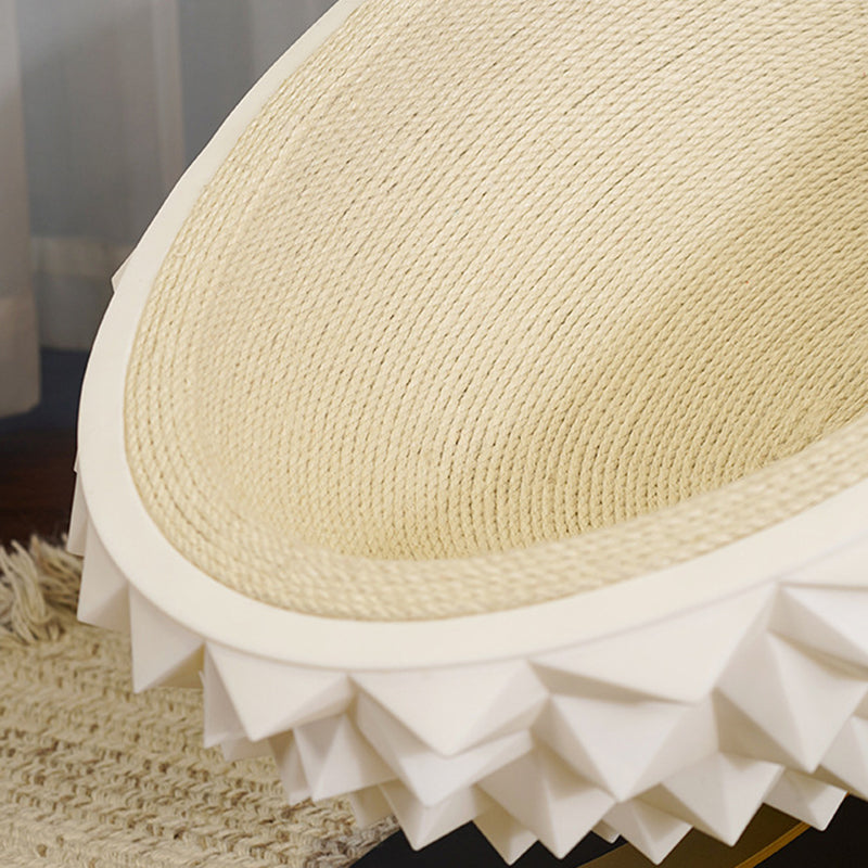 Contemporary Creative Oval Durian-Shaped Hemp Rope Silicone Metal Pet Bed Cat Bed For Bedroom