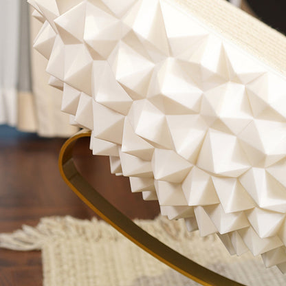 Contemporary Creative Oval Durian-Shaped Hemp Rope Silicone Metal Pet Bed Cat Bed For Bedroom