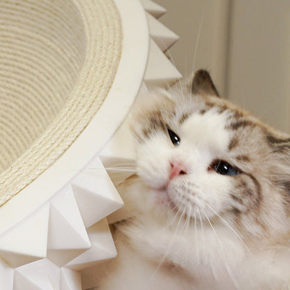 Contemporary Creative Oval Durian-Shaped Hemp Rope Silicone Metal Pet Bed Cat Bed For Bedroom