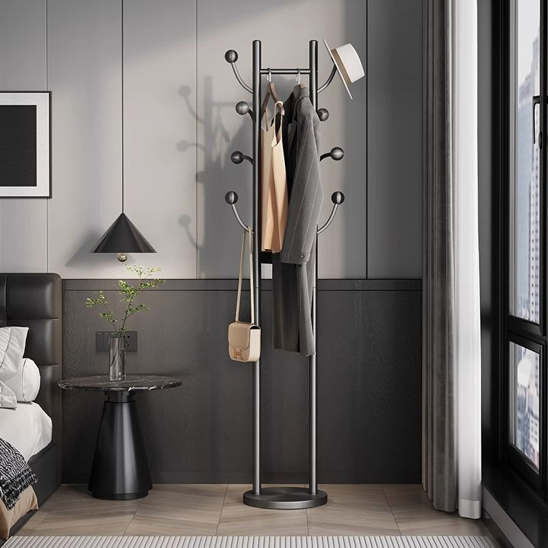 Modern Minimalist Rectangular Tree Branch Stainless Steel Hall Tree For Bedroom & Entryways