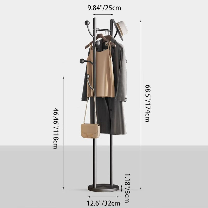 Modern Minimalist Rectangular Tree Branch Stainless Steel Hall Tree For Bedroom & Entryways