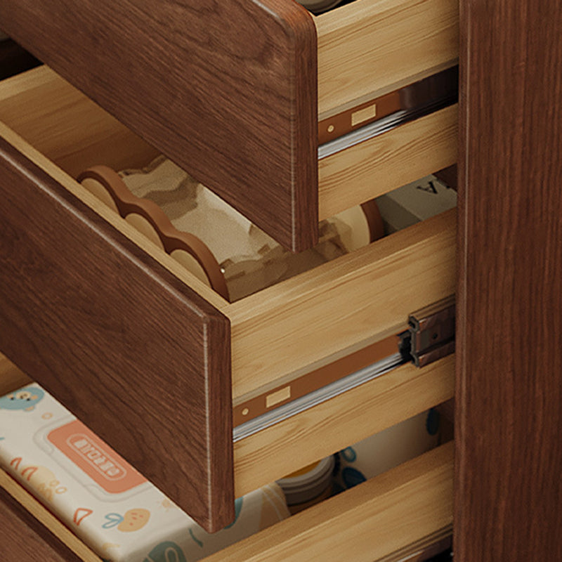 Contemporary Nordic Rectangular Eco-Leather Thickened Multi-Layer Board Nightstand 2/3 Drawer For Bedroom