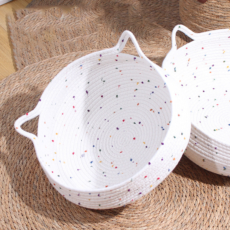 Contemporary Creative Cylindrical Cat Ear Design Cotton Rope Fabric Bamboo Cat Bed Toy Ball For Bedroom