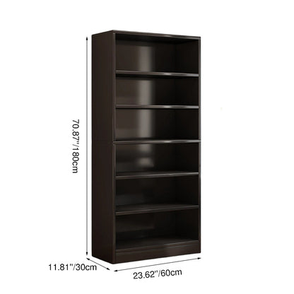 Modern Minimalist Rectangular Solid Wood Eco-Board Bookshelf 6-Tier For Home & Office