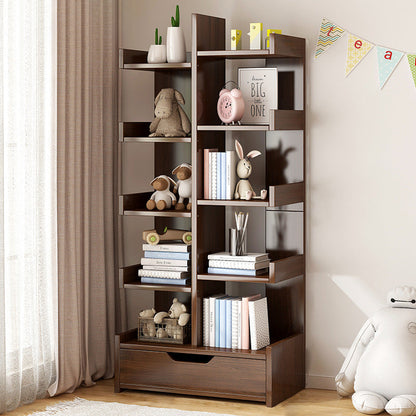 Modern Minimalist Rectangular Medium Density Fiberboard Bookshelf 4/5 Tier For Home & Office