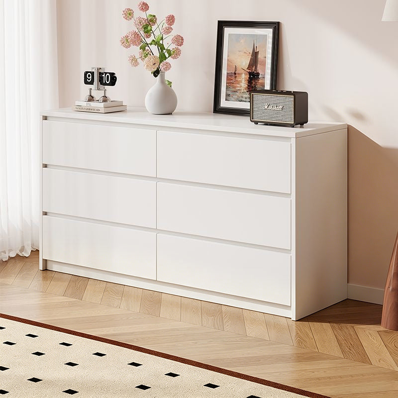Contemporary Nordic Rectangular Particleboard Storage Cabinet 4/6 Drawer For Living Room