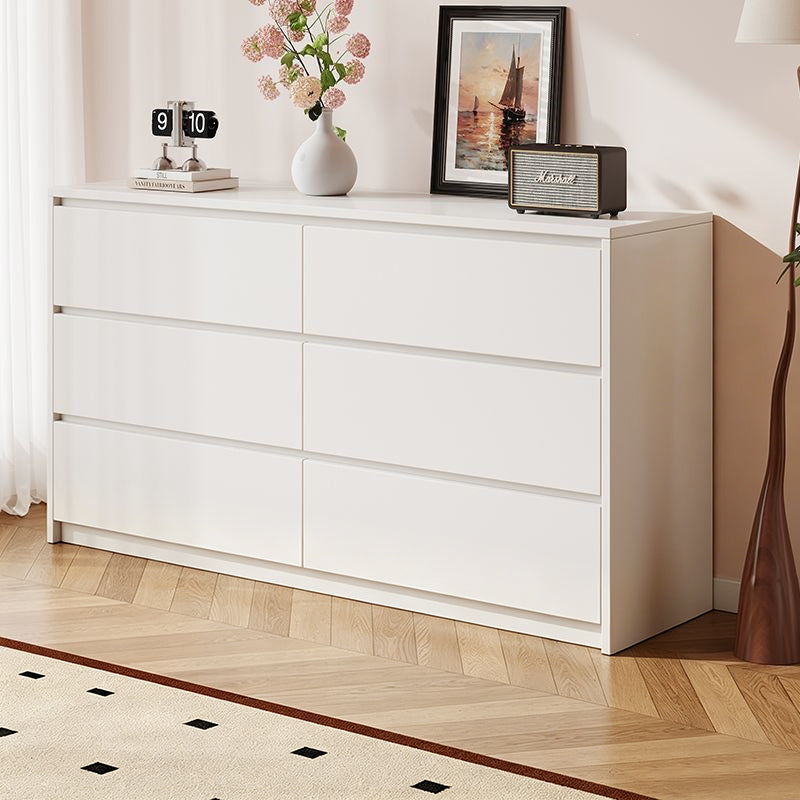 Contemporary Nordic Rectangular Particleboard Storage Cabinet 4/6 Drawer For Living Room