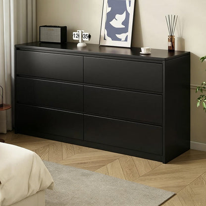 Contemporary Nordic Rectangular Particleboard Storage Cabinet 4/6 Drawer For Living Room