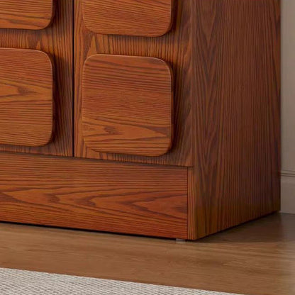 Contemporary Nordic Rectangular Plywood Pine Storage Cabinet 1-Drawer 2-Cabinet For Living Room